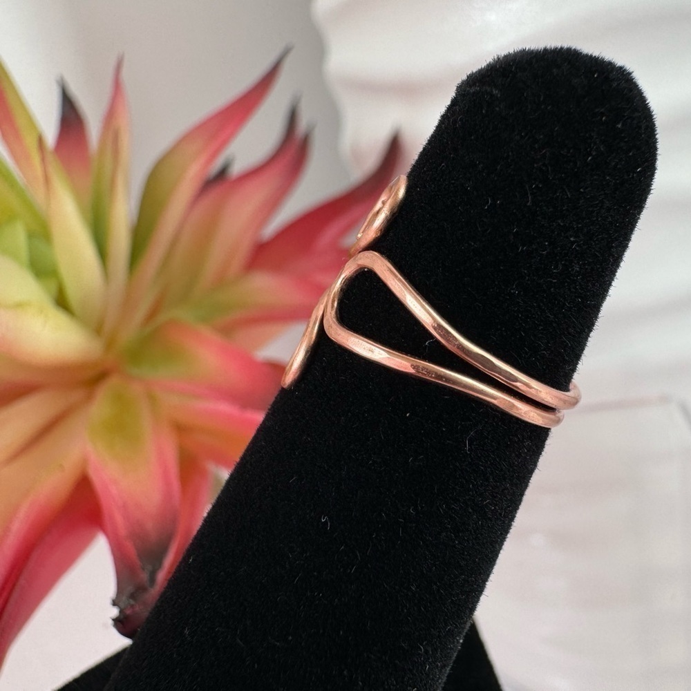 Copper Toe Ring Adjustable - Picture 4 of 13